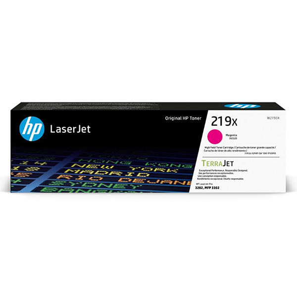 HP TerraJet originální toner [W2193X], HP 219X, magenta, 2500str., high capacity//2