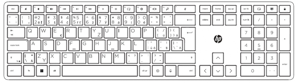 HP USB Business Slim v2 SmartCard CCID Keyboard CZ