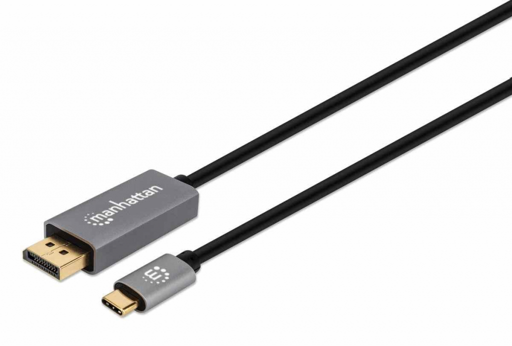 Manhattan kabel USB-C na DisplayPort 1.4, USB-C Male na DisplayPort Male, 3m, černá