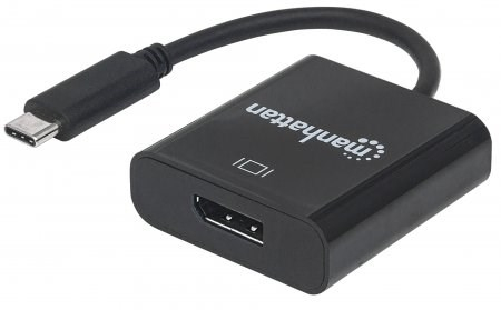 MANHATTAN převodník z USB 3.1 na Display Port (Type-C Male to DisplayPort Female, Black)