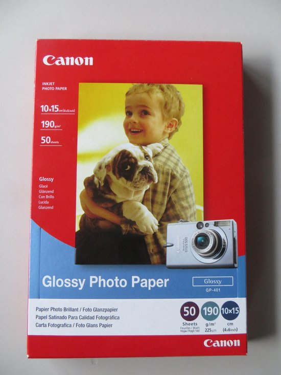 Papír pro ink - Canon Photo Paper Glossy, 10x15 cm, 190g, 50 listů [GP-401S]