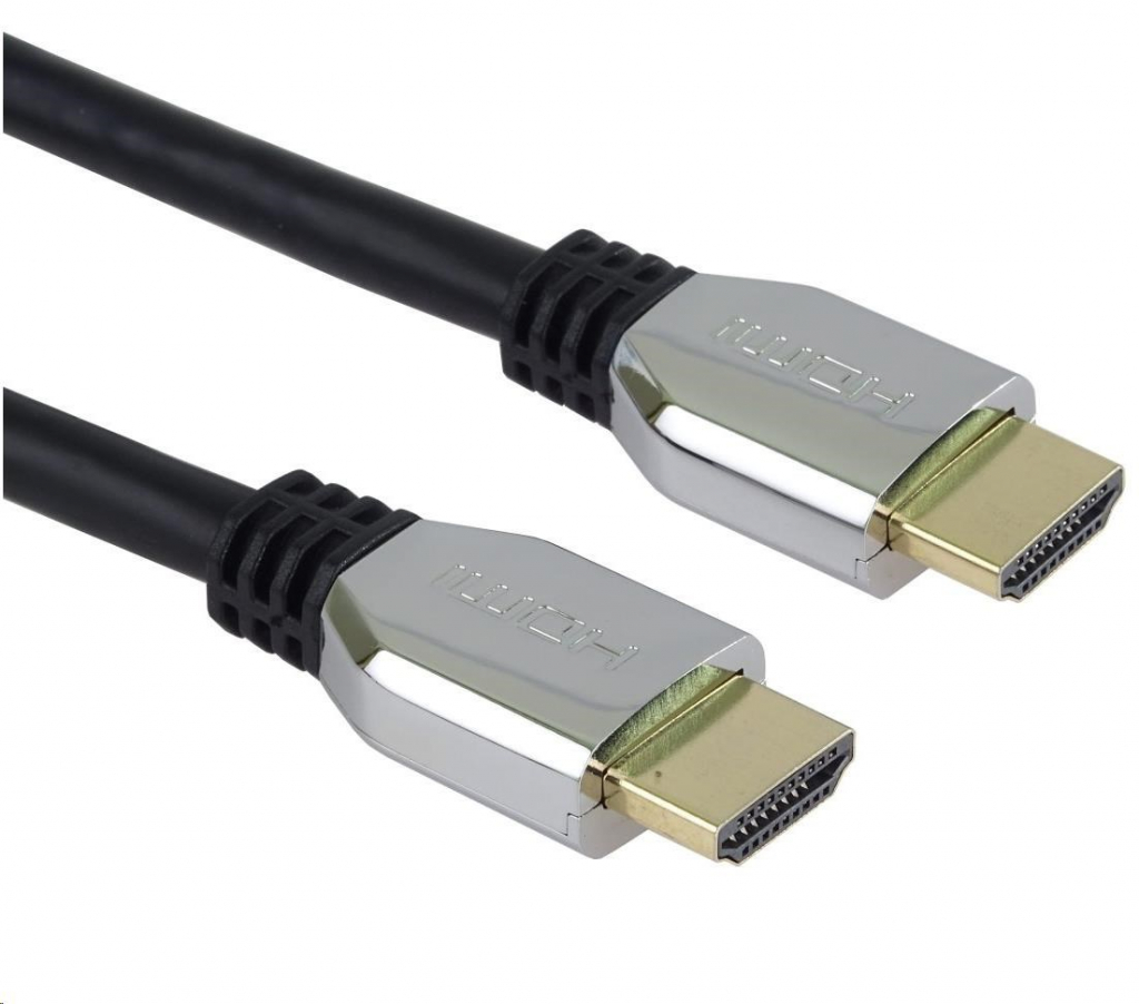 PREMIUMCORD Kabel HDMI 2.1 High Speed + Ethernet kabel (Zinc Alloy krytky, zlacené konektory) 1m