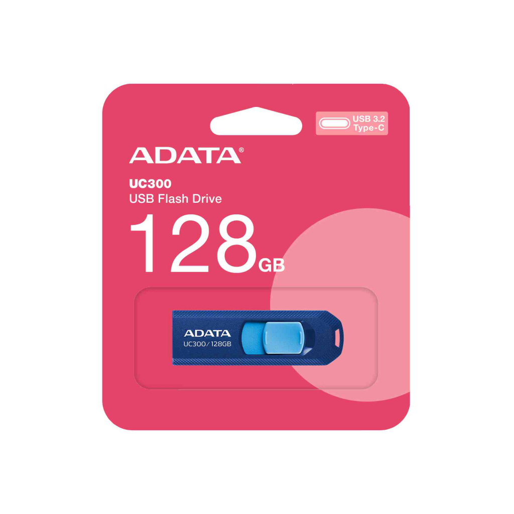 ADATA Flash Disk 128GB UC300, USB-C 3.2, modrá