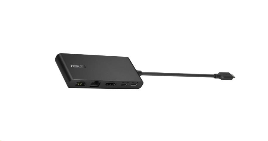 ASUS DC201 Dual 4K USB-C Dock, male: USB-C; female: HDMI,USB-A/C,RJ-45,PowerDelivery:100W