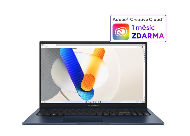 ASUS NTB Vivobook 15 (X1504VA-NJ3697W), i3-1315U, 15.6" FHD, 16GB, 512GB SSD, Intel, W11 Home, Quiet Blue