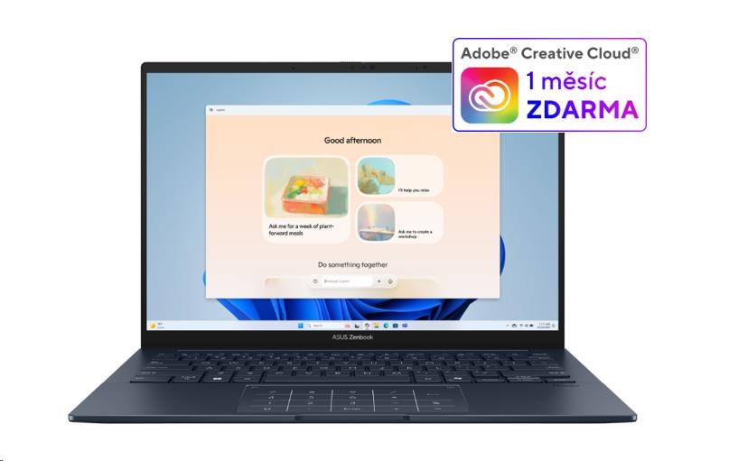 ASUS NTB Zenbook 14 (UX3405CA-OLED231X), Ultra 7 255H, 14" 1920x1200, 16GB, 1TB SSD, Intel Arc, W11 pro, Ponder Blue