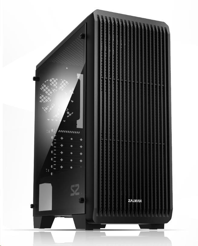 case Zalman miditower S2, ATX/mATX/Mini-ITX, bez zdroje, USB3.0, černá