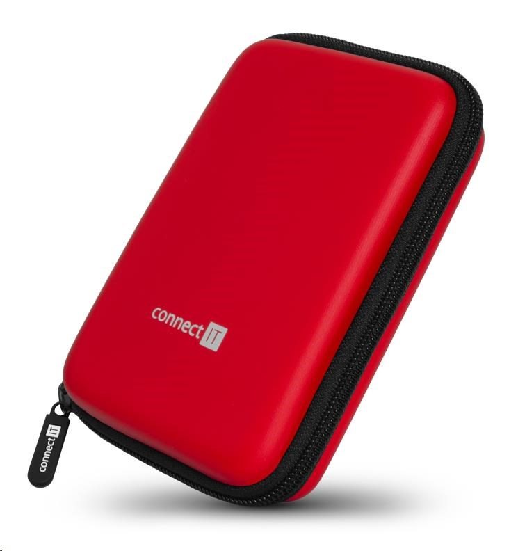 CONNECT IT HardShellProtect pevné skořepinové ochranné pouzdro na 2,5" HDD, červená