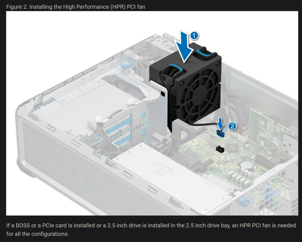 DELL PowerEdge T160 PCIe Fan Customer Kit