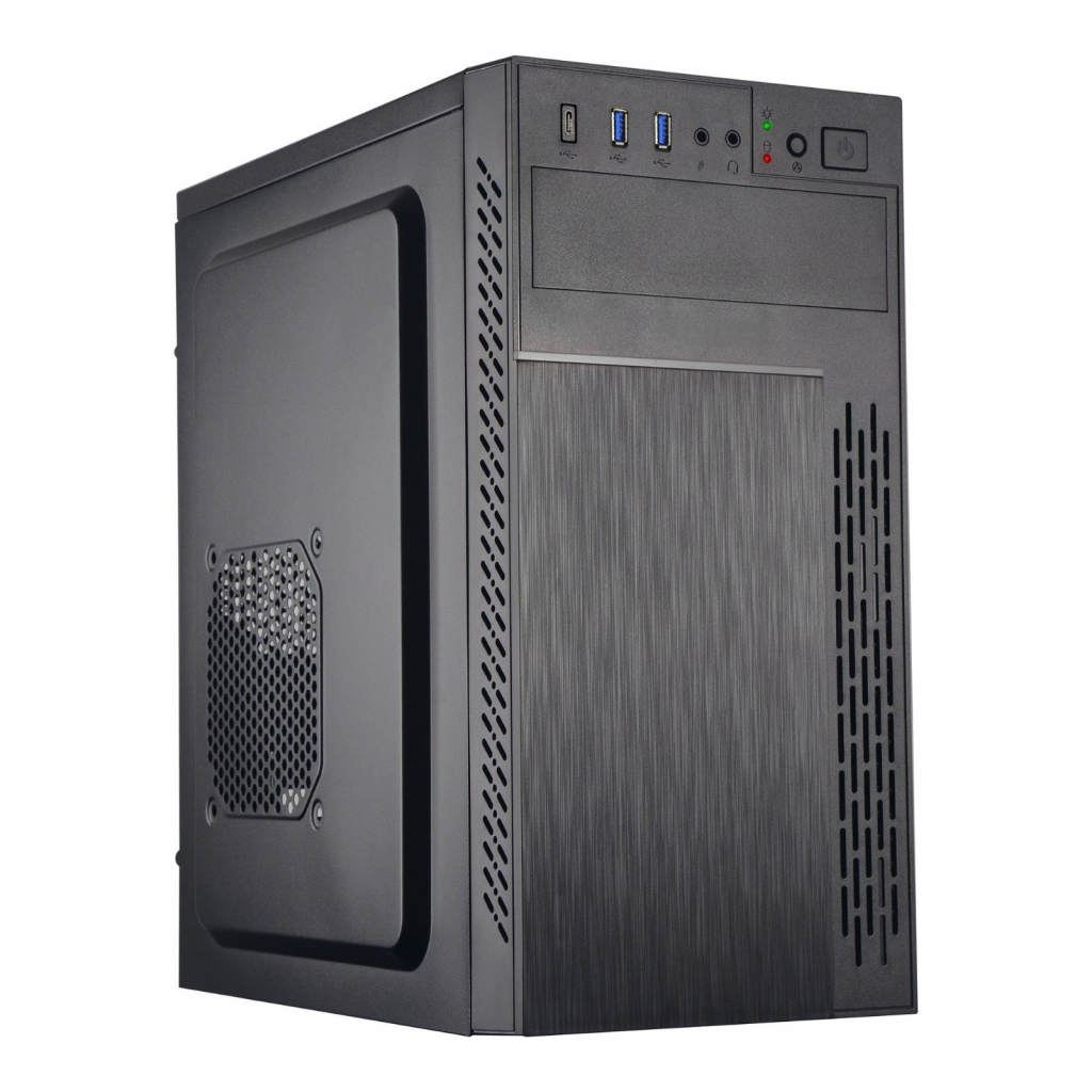 EUROCASE skříň ML M6-505B, Midi Tower, 1xUSB-C, 2x USB 3.0, 2x audio, bez zdroje