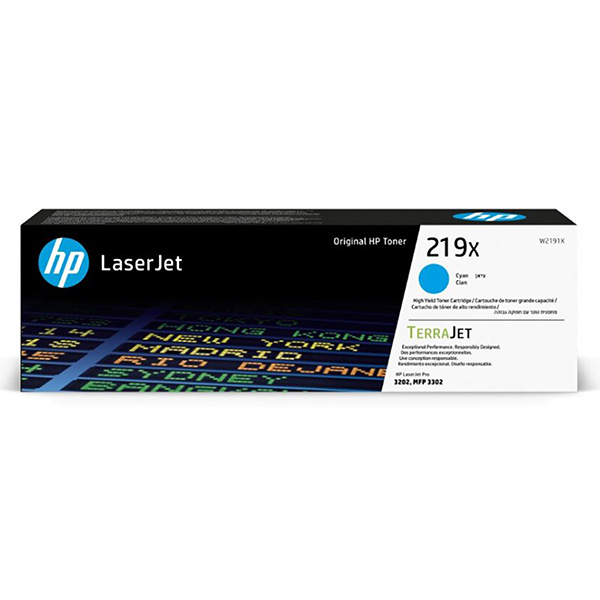 HP TerraJet originální toner [W2191X], HP 219X, cyan, 2500str., high capacity//2
