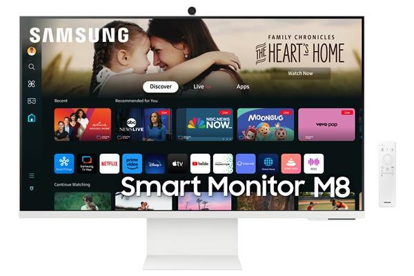 SAMSUNG MT LED LCD 32" Smart Monitor M8 (M80D) Bílá, AI Procesor, UHD, HDR 10+