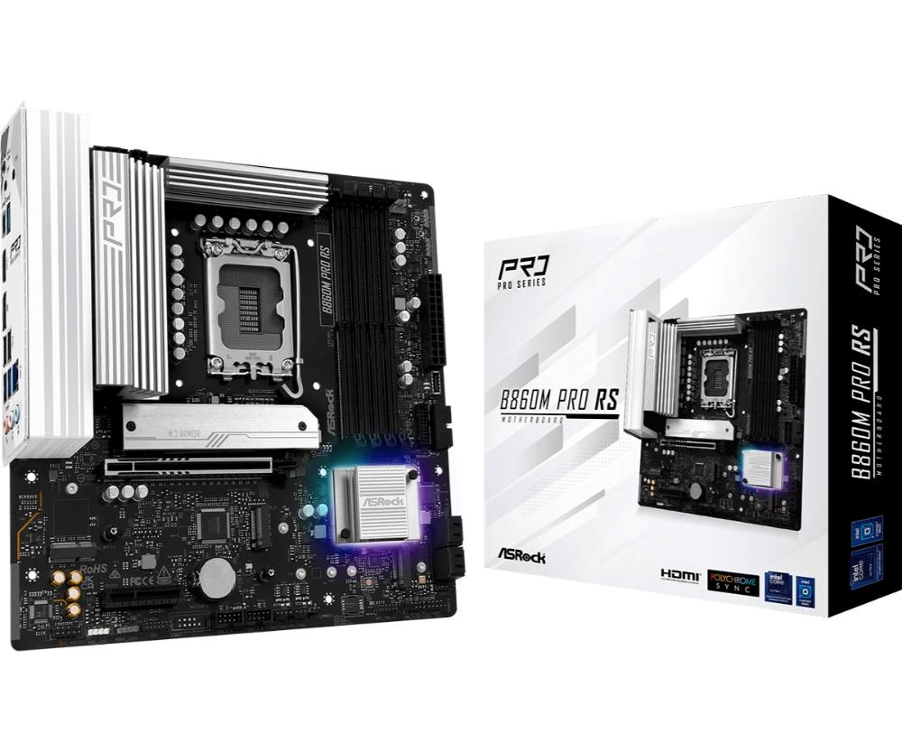 ASRock MB Sc LGA1851 B860M Pro RS, Intel B860, 4xDDR5, 1xDP, 1xHDMI, mATX