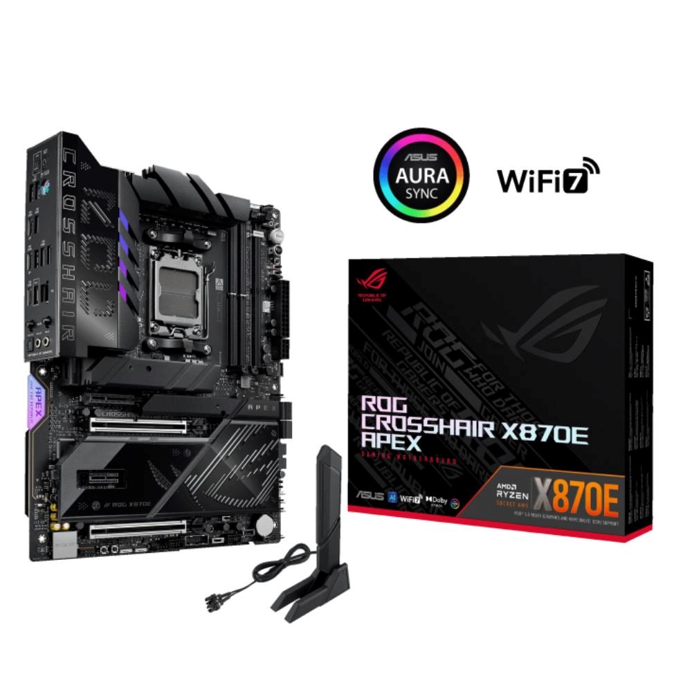 ASUS MB Sc AM5 ROG CROSSHAIR X870E APEX, AMD X870, 2xDDR5, 2xThunderbolt, WiFi