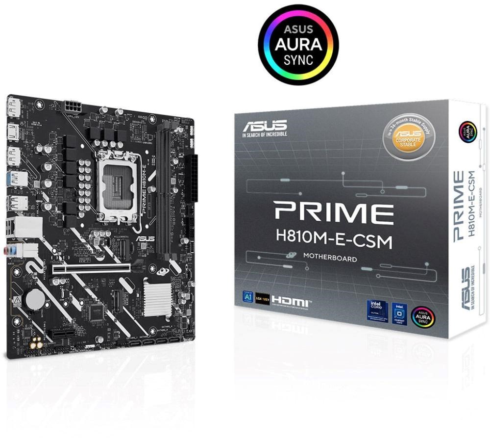 ASUS MB Sc LGA1851 PRIME H810M-E-CSM, Intel H810, 2xDDR5, 2xDP, 1xHDMI, mATX