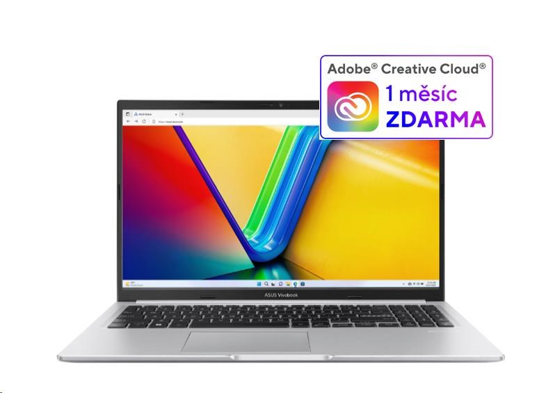 ASUS NTB Vivobook 15 (M1502YA-BQ650W), R7 5825U, 15.6" FHD, 16GB, 512GB SSD, Radeon, W11 Home, Cool Silver