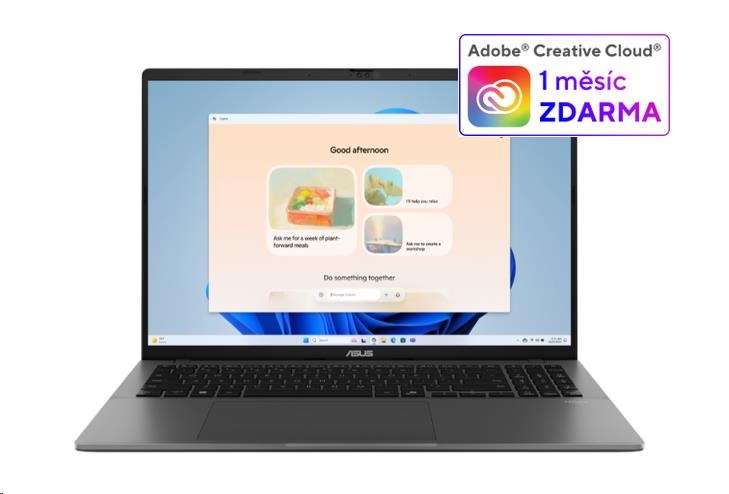 ASUS NTB Vivobook S16 (S3607CA-RP001W), Ultra 5 225H, 16" 1920 x 1200, 16GB, 512GB SSD, Intel, W11 Home, Gray