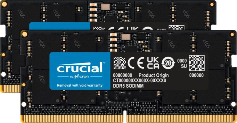 CRUCIAL SODIMM DDR5 32GB (Kit of 2) 4800MHz CL40