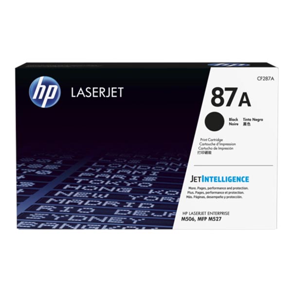 HP originální toner 87A, black, 9000str, [CF287A], HP LJ Enterprise M506, M527//4,50