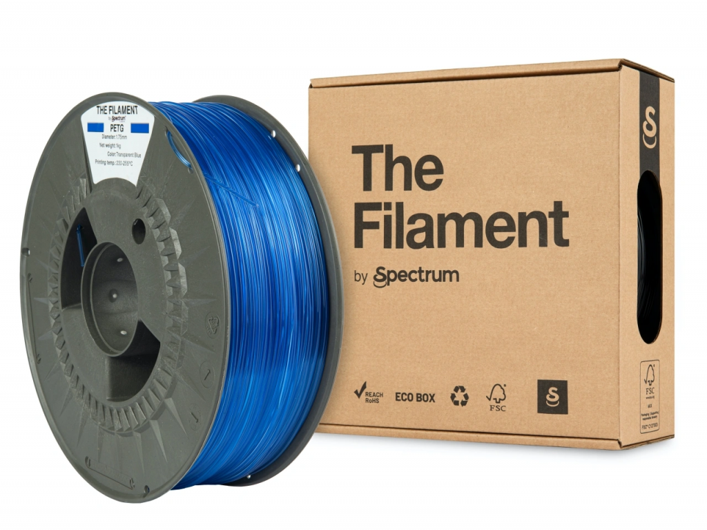 Spectrum The Filament PETG 1.75mm Transparent Blue 1kg
