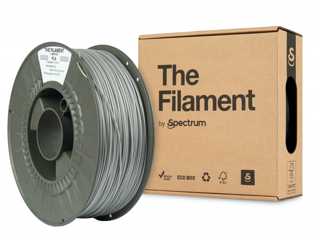 Spectrum The Filament PLA 1.75mm Silver Aluminium 1kg