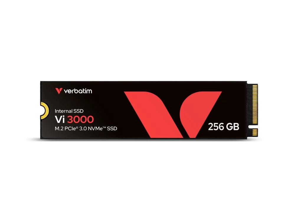VERBATIM SSD Vi3000 Internal PCIe NVMe M.2 SSD 256GB , W 1300/ R 3300 MB/s