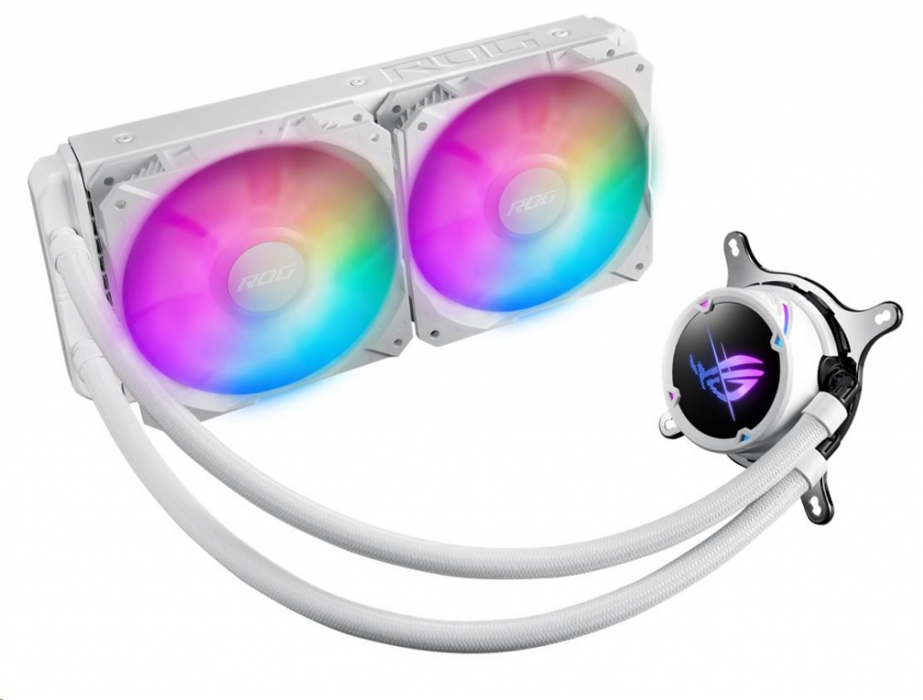 ASUS vodní chladič CPU AIO ROG STRIX LC II 240 ARGB WHITE, 2x120mm, LGA1851, AM4