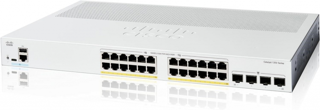 Cisco Catalyst switch C1200-24FP-4G (24xGbE,4xSFP,24xPoE+,375W)