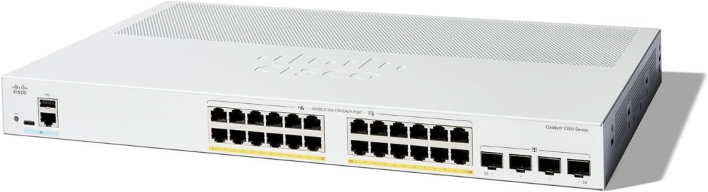 Cisco Catalyst switch C1300-24FP-4G (24xGbE,4xSFP,24xPoE+,375W)