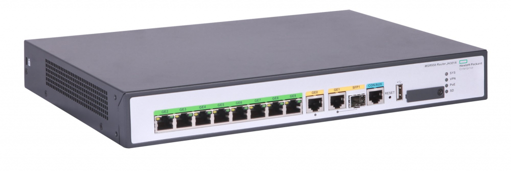 HPE FlexNetwork MSR958 1GbE and Combo 2GbE WAN 8GbE LAN Router