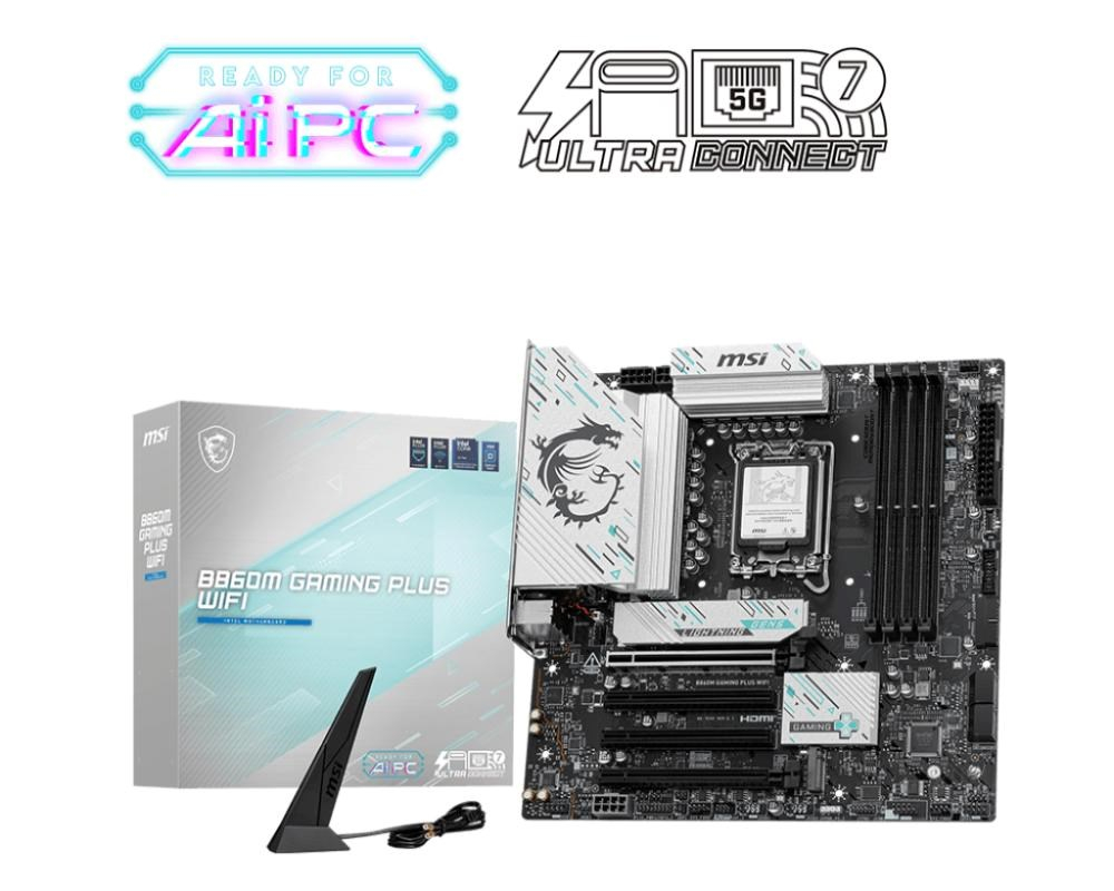 MSI MB Sc LGA1851 B860M GAMING PLUS WIFI, Intel B860