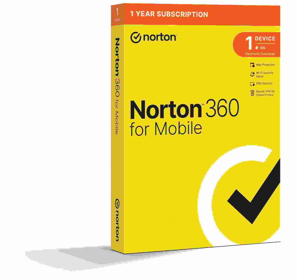 NORTON 360 MOBILE 1 uživatel pro 1 zařízení na 1 rok BOX