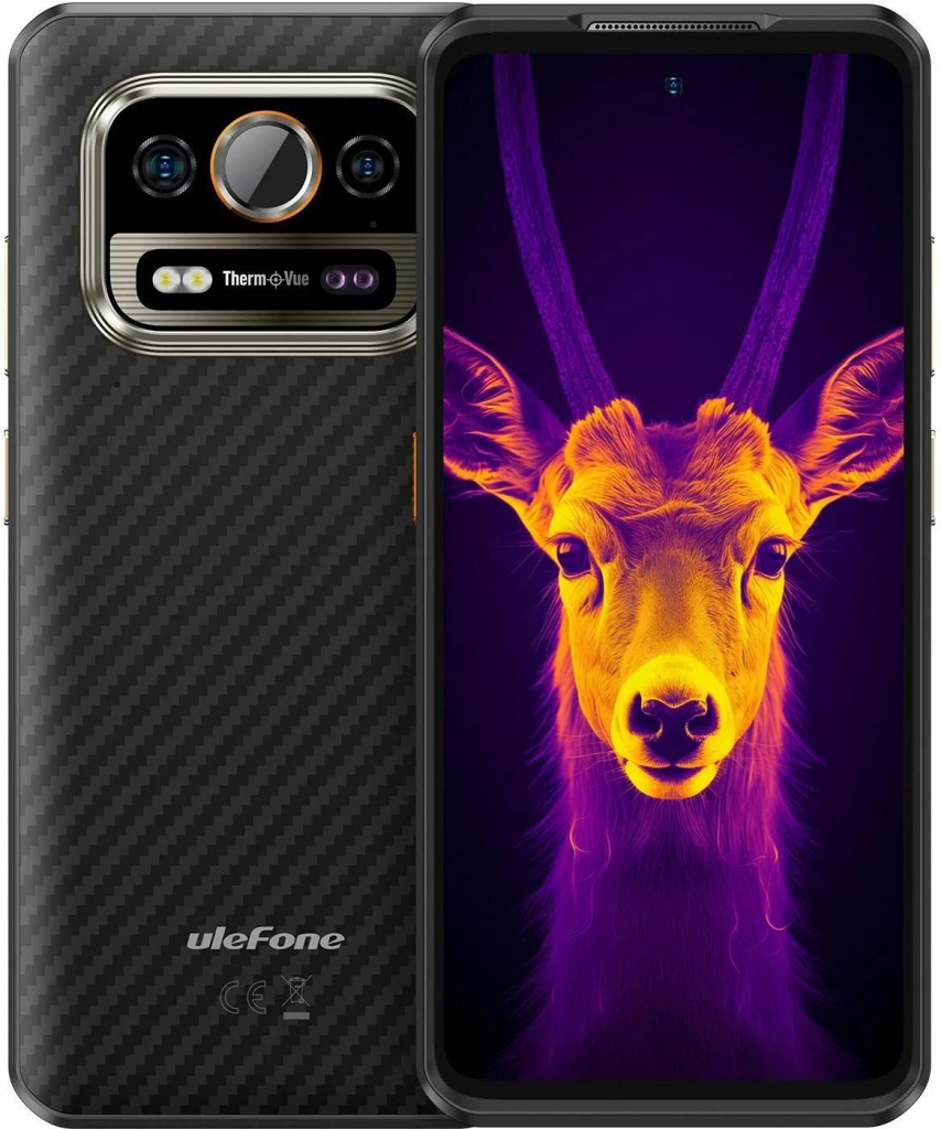 Smartphone Ulefone Armor 25T Pro 5G 6GB 256GB A14, Thermal + Night, Black [No Charger], EU