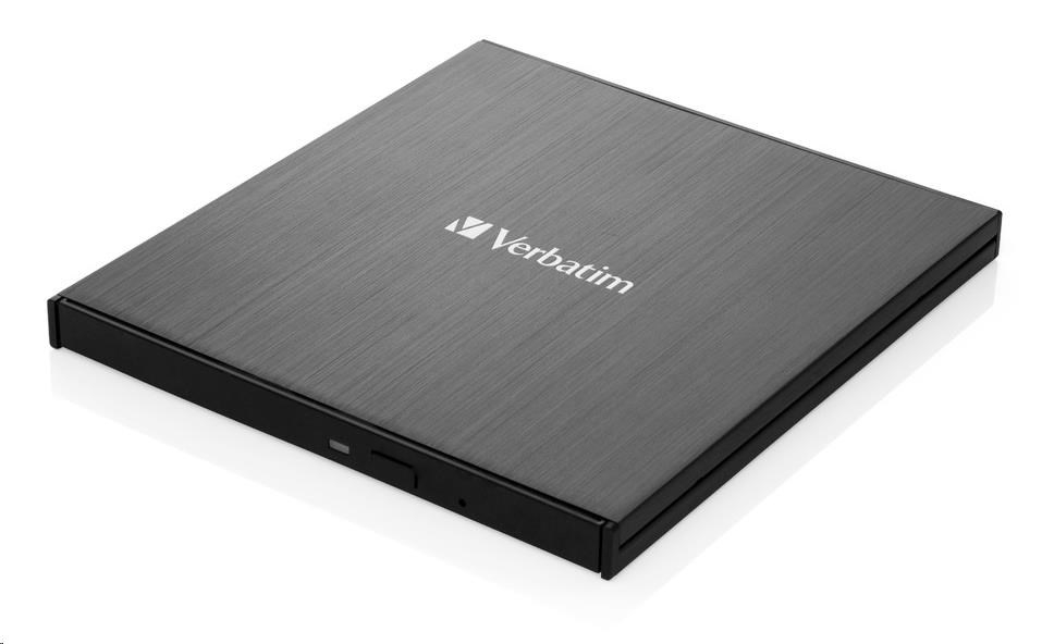 VERBATIM externí mechanika Slimline Blu-ray Writer (USB 3.1, USB-C)  Zdarma BR Disc 25GB (CD DVD BD + NERO