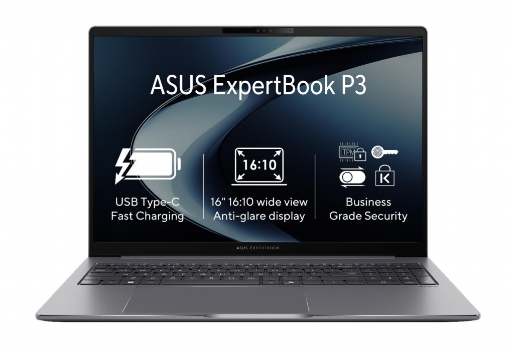 ASUS NTB ExpertBook P3 (P3605CVA-MB0004X), i7-13620H, 16" WUXGA, 32GB, 1TB SSD, UHD, W11 Pro, Misty Grey