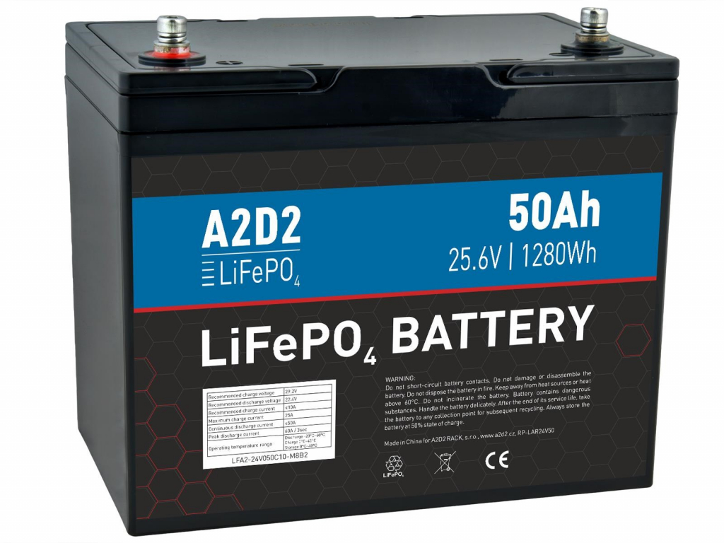 AVACOM A2D2 Baterie pro LiFePO4 25,6V 50Ah M8