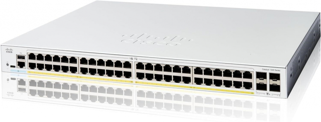 Cisco Catalyst switch C1300-48P-4G (48xGbE,4xSFP,48xPoE+,375W)