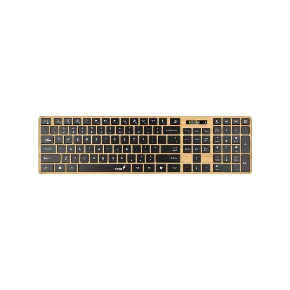 GENIUS Klávesnice Slimstar 7250BT, membránová, bezdrátová, béžová-černá