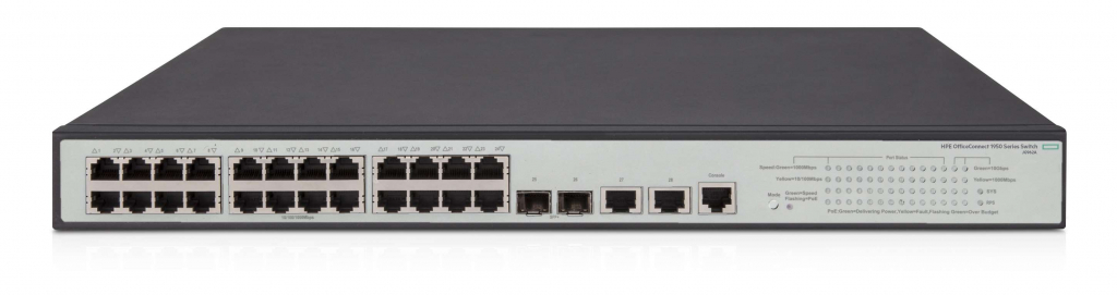 HPE OfficeConnect 1950 24G 2SFP+ 2XGT PoE+ Switch +