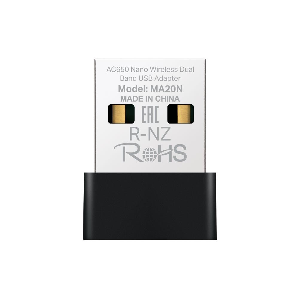 MERCUSYS MA20N WiFi5 USB nano adapter (AC650,2,4GHz/5GHz,USB2.0)