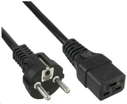 PremiumCord kabel síťový k počítači 230V 16A 3m  IEC 320 C19 konektor