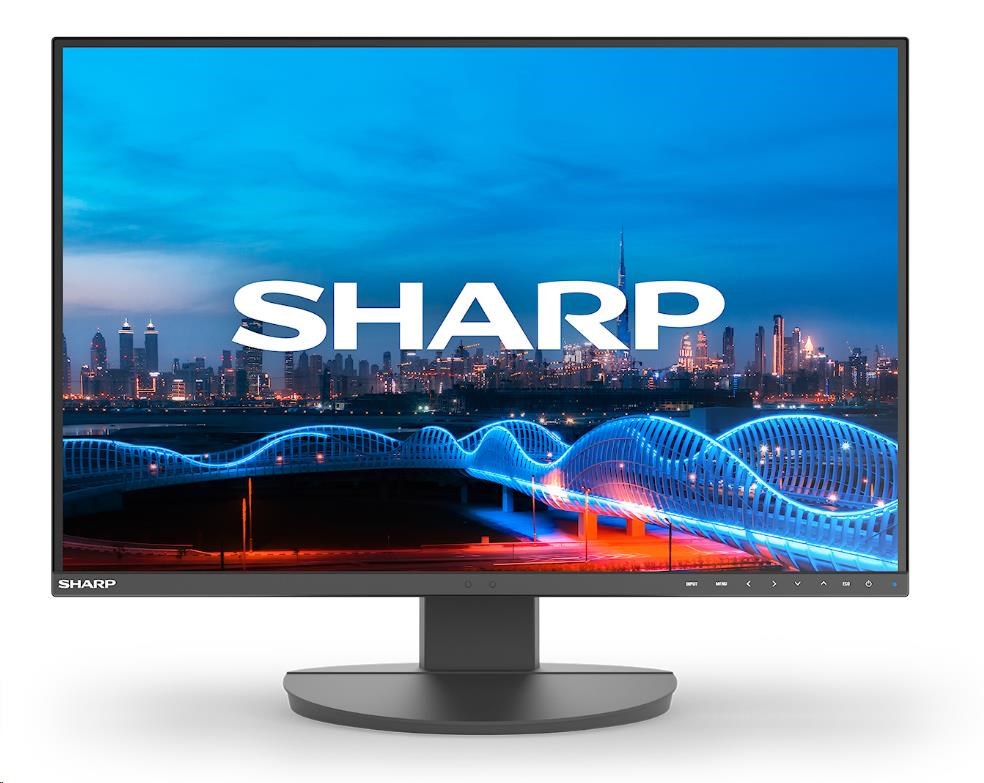 SHARP MT 24" MultiSync EA241W-BK, IPS TFT, 1920x1200, 300nit, 1000:1, 5ms, DP, DVI-D, HDMI, USB, Repro, Černý