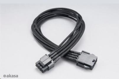 AKASA kabel FLEXA P8 prodloužení k 8pin ATX PSU, 40cm
