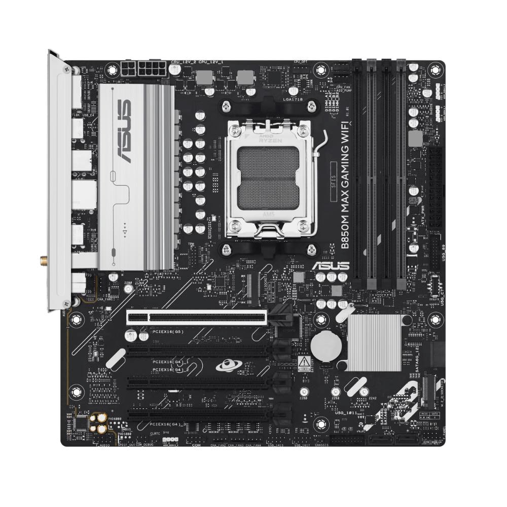 ASUS MB Sc AM5 B850M MAX GAMING WIFI, AMD B850, 4xDDR5, 1xDP, 1xHDMI, WiFi, mATX