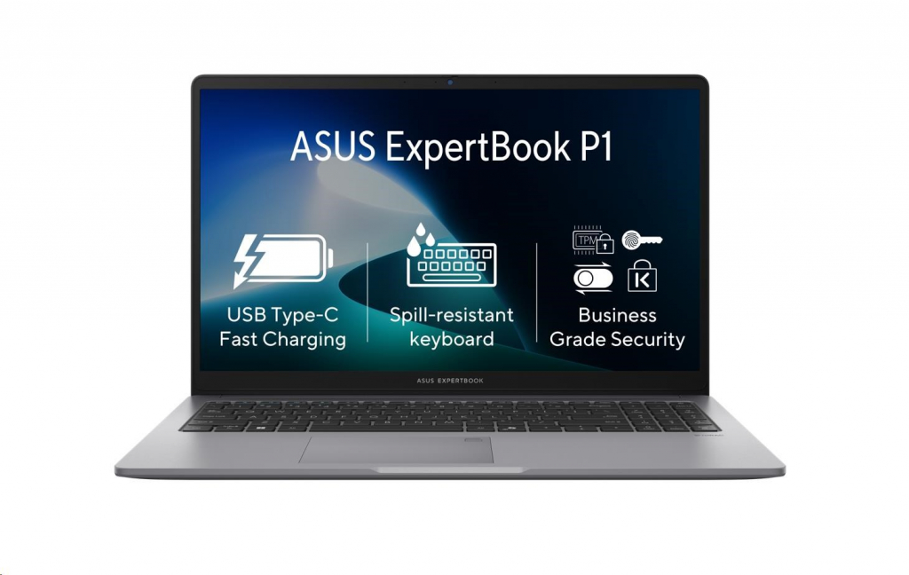 ASUS NTB ExpertBook P1 (P1503CVA-S7I516512), i5-13420H, 15.6" FHD, 16GB, 512GB SSD, UHD, No OS, Misty Grey