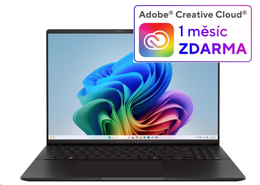 ASUS NTB Vivobook S 16 OLED (M5606KA-OLED045W), R7-AI-350, 16" 2880 x 1800, 16GB, 1TB SSD, Radeon, W11 Home, Black_ rozb
