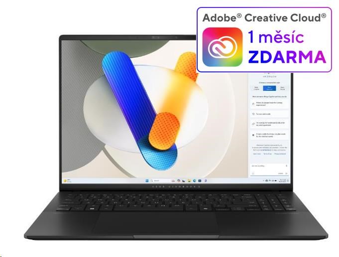 ASUS NTB Vivobook S 16 (S5606MA-OLED027W), Ultra 9-185H, 16" 3200 x 2000, 16GB, 1TB SSD, Intel Arc, W11 Home, Black