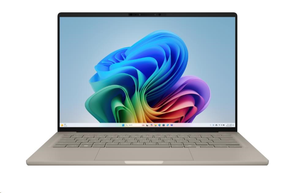 ASUS NTB Zenbook A14 (UX3407QA-OLED202W), X1-26-100, 14" 1920x1200 OLED, 16GB, 512GB SSD, Adreno, W11 Home, Beige