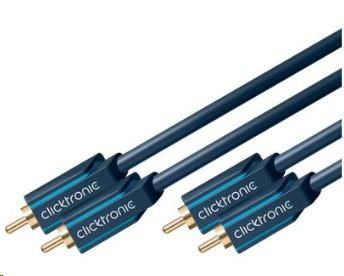 ClickTronic HQ OFC kabel 2x Cinch - 2x Cinch RCA, M/M, 3m