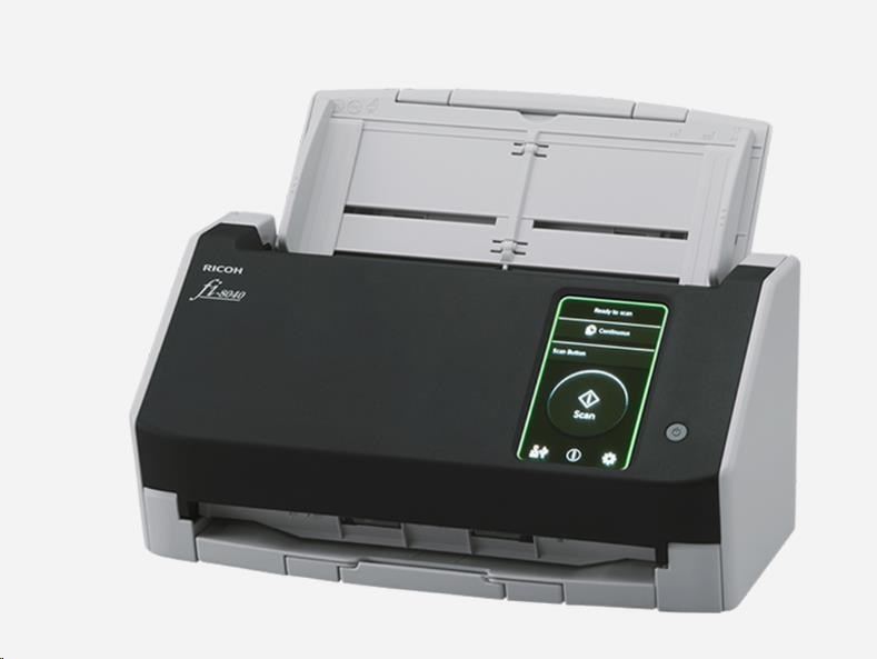 RICOH skener Fi-8040 A4, průchodový, 40ppm, 600dpi, LAN RJ45-1000, USB 3.2,ADF 50listů, 6000listů za den